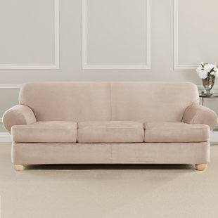 3 piece t cushion sofa slipcover cheap